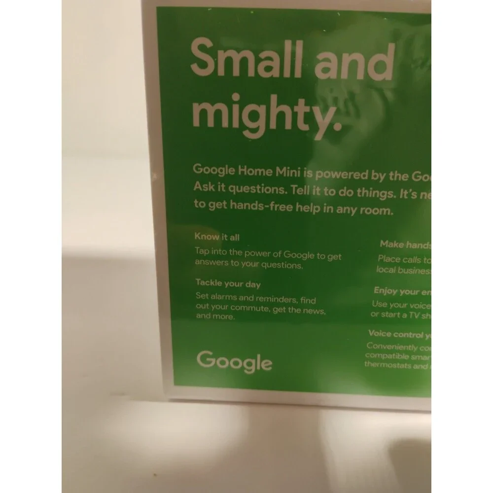 Google Home Mini Smart Assistant - Charcoal (GA00216-US) New Sealed